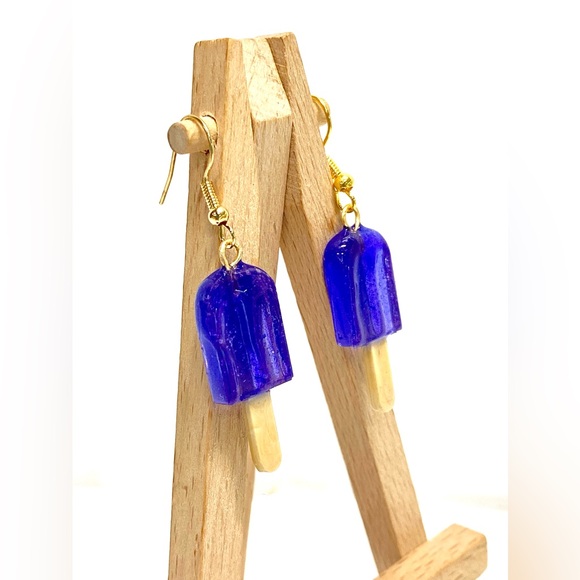 HANDMADE Popsicle Resin Art Dangle Earrings - Picture 10 of 10